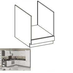KONDELA Skříňka dolní, bílá vysoký lesk, PRADO 60 DG BB