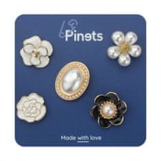 Pinets® Sada 5 kusů ozdobné špendlíky ve tvaru ozdobných květin