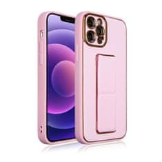 OEM Silikonové pouzdro se stojánkem na Samsung Galaxy A13 4G/5G Pink Flexibilní electroplating