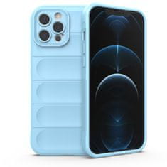 HURTEL MAGIC SHIELD CASE PRO IPHONE 12 PRO MAX, PRUŽNÝ PANCÉŘOVÝ KRYT, SVĚTLE MODRÝ