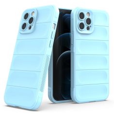 HURTEL MAGIC SHIELD CASE PRO IPHONE 12 PRO MAX, PRUŽNÝ PANCÉŘOVÝ KRYT, SVĚTLE MODRÝ