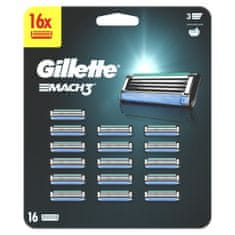 Gillette Mach3 Náhradní Holicí Hlavice 16 ks