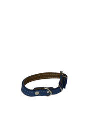 Palkar Obojek z velurové kůže pro psy 20 cm x 12 mm modrá
