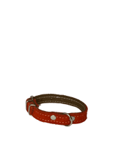 Palkar Obojek z velurové kůže pro psy 20 cm x 12 mm červená