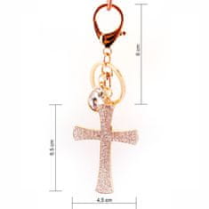 Pinets® Přívěsek na klíče kříž s kubickou zirkonií
