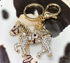 Pinets® Přívěsek na klíče kůň s kubickou zirkonií