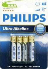 Philips Alkalické baterie Philips AAA micro 4ks