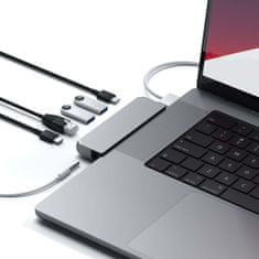 Satechi Pro Hub Mini - Adaptér pro Macbook s M1 Pro Tmavě šedá