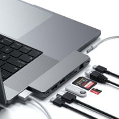 Satechi Pro Hub Max adaptér pro Macbook M1 Pro Max tmavě šedá