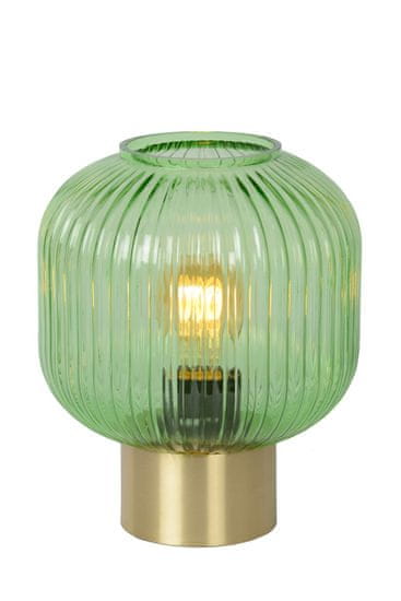 LUCIDE  Stolní retro lampa Malot Green, průměr 20cm