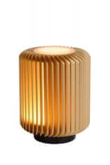 LUCIDE  Stolní LED lampa TURBIN Satin Brass, průměr 10,6cm