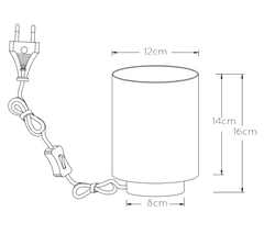 LUCIDE  Stolní lampa Susie Black, průměr 12cm