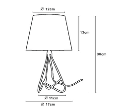 LUCIDE  Stolní lampička Gitta Chrome, průměr 17cm