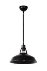 LUCIDE  Závěsné retro svítidlo Brassy Black, průměr 31cm