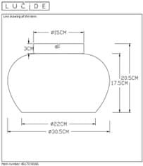 LUCIDE  Stropní svítidlo JUDA, průměr 31cm