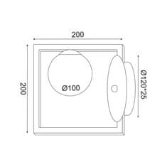 ACA  Nástěnné svítidlo QUADRO Avangarde, 1xG9, IP20