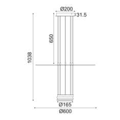 ACA  LED závěsné svítidlo ELIA 18W/230V/3000K/1260Lm/IP20, Flicker free