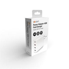 Solight  Adaptér 3+1, fast charger, 48W, QC3.0+PD, 3x USB-A, 1x USB-C