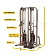 Body-Solid Posilovací stroj Body Solid Dual Cable Column SDC2000G/1