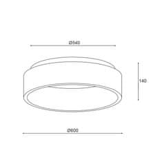 ACA ACA Lighting Decoled LED stropní svítidlo BR81LEDC60BK