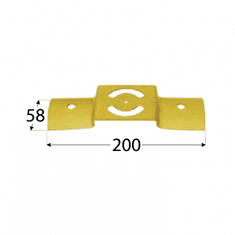 Spojka kulatých trámů 200 x 58 mm LBO 3 zinek žlutý