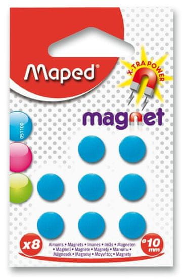 Maped Kulaté magnety - průměr 10 mm 8 ks, mix barev