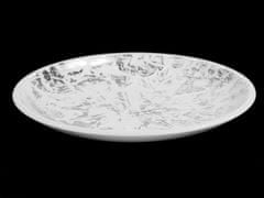 Kraftika 1ks ílá stříbrná dekorační tácek / talíř 29,5 cm