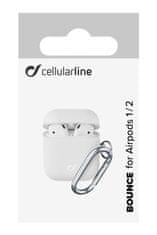 MobilMajak Ochranný kryt s karabinou pro Apple AirPods 1 & 2 bílý - Cellularline Bounce