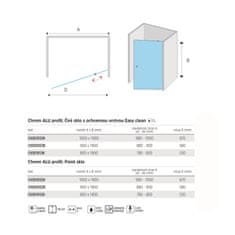 Mereo Lima sprchové dveře pivotové, 90x190 cm, chrom ALU, sklo čiré 6 mm, EC CK80923K - Mereo