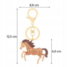 Pinets® Přívěsek na klíče hnědý kůň s kubickou zirkonií