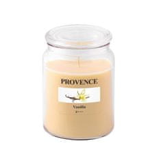 PROVENCE SVÍČKA VE SKLE S VÍČKEM 510G, VANILKA