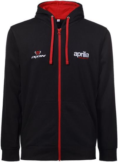 APRILIA mikina MAN Zip černo-bílo-červená