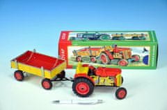 InnoVibe Traktor Zetor s valníkem červený na klíček kov 28cm Kovap v krabičce