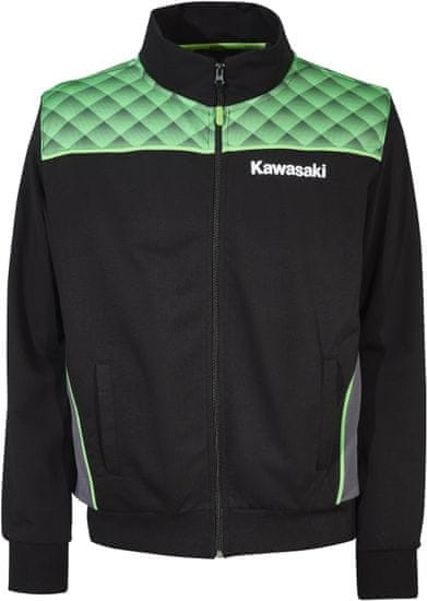 Kawasaki mikina SPORTS Zip 20 černo-zelená