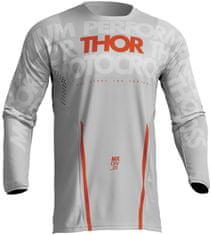 THOR dres PULSE Mono oranžovo-bílo-šedý L