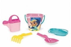 Wader Sada na písek pro dívky 5ks Shimmer&Shine plast v síťce 20x26x20cm 12m+ 