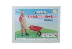 Teddies Kolečko plechové Yupee velké růžové 78x40x32cm v krabici