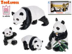 Zoolandia samec a samice pandy s mláďaty
