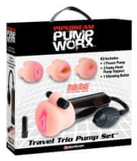 Masturbátor a Vakuová Pumpa Travel Trio Pump Set