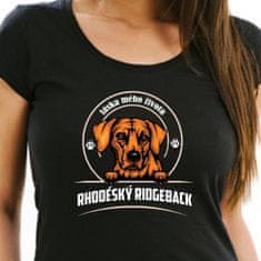 STRIKER Dámské tričko Rhodéský ridgeback Barva: Černá, Velikost: XL