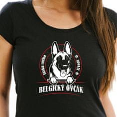STRIKER Dámské tričko Belgický ovčák Barva: Černá, Velikost: L