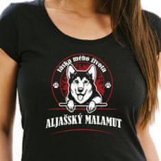 STRIKER Dámské tričko aljašský malamut Barva: Černá, Velikost: M