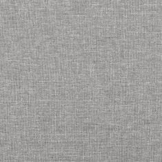 Greatstore Čelo postele typu ušák světle šedé 203x16x78/88 cm textil