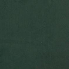 Vidaxl Taštičková matrace tmavě zelená 90 x 190 x 20 cm samet