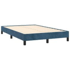 shumee Box spring postel s matrací tmavě modrá 120x190 cm samet