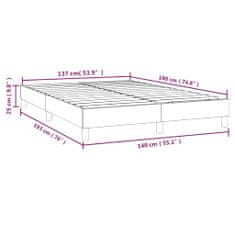 Vidaxl Box spring postel bílá 140 x 190 cm umělá kůže