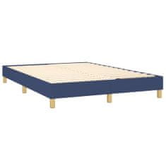 Petromila Box spring postel s matrací modrá 140x200 cm textil