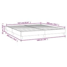 Vidaxl Box spring postel bílá 160 x 200 cm umělá kůže