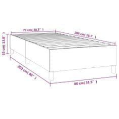 Vidaxl Box spring postel bílá 80 x 200 cm umělá kůže