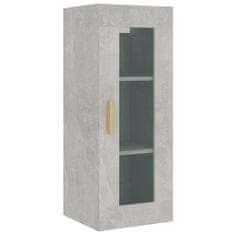Vidaxl Závěsná nástěnná skříňka betonově šedá 34,5 x 34 x 90 cm